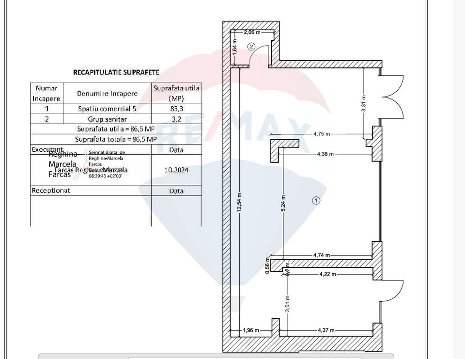 Spatiu comercial de inchiriat 86mp cu vitrina Militari