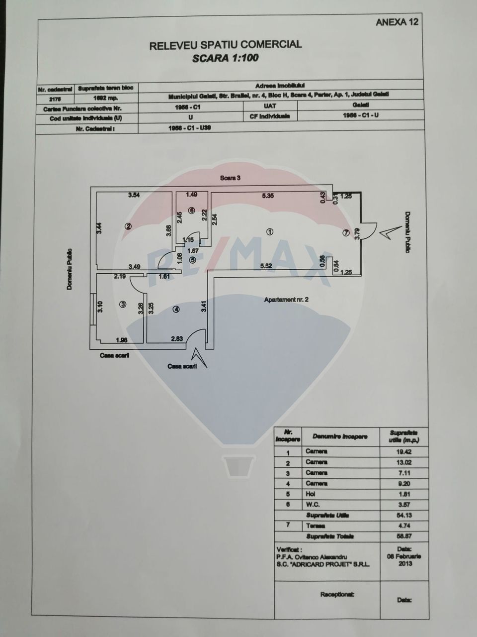 58.87sq.m Commercial Space for rent, Central area
