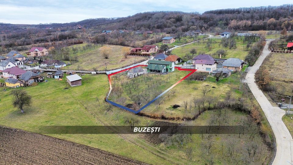 Casă la cheie, proprietate deosebită în Buzești, P+E și teren 3657 mp