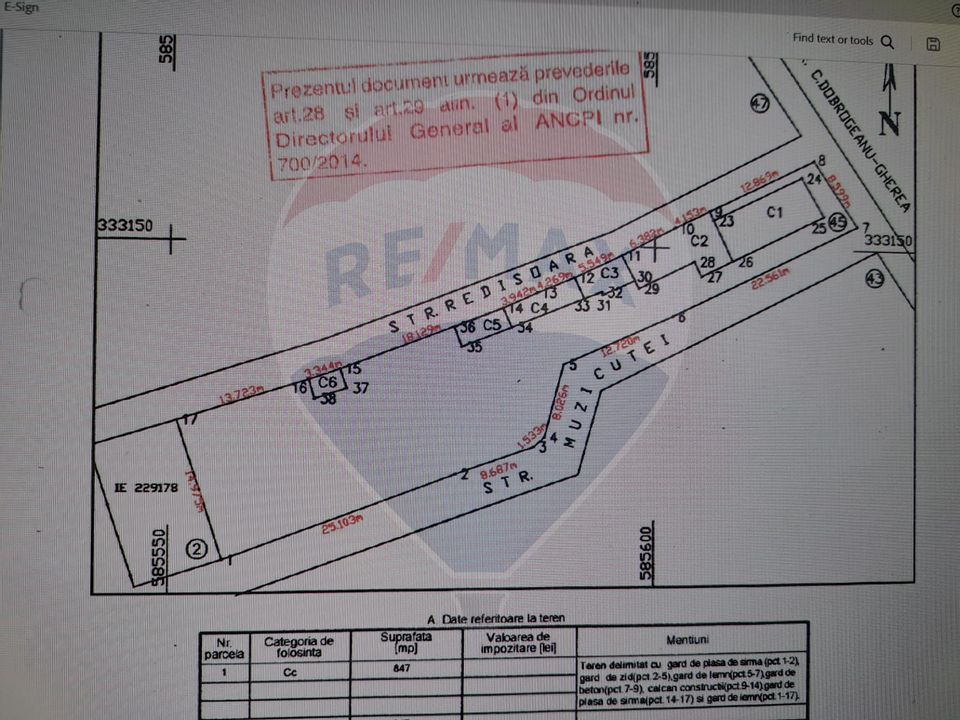 Land 847sqm Strada Constantin Dobrogeanu-Gherea