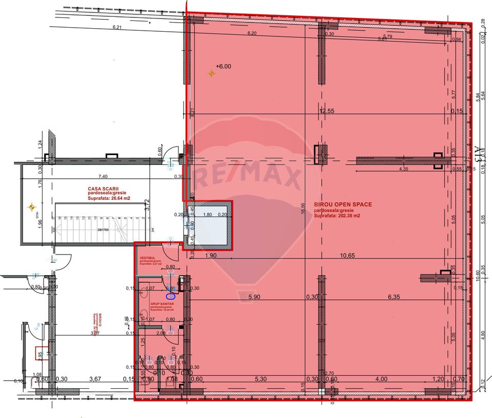 202sq.m Office Space for rent, Tractorul area