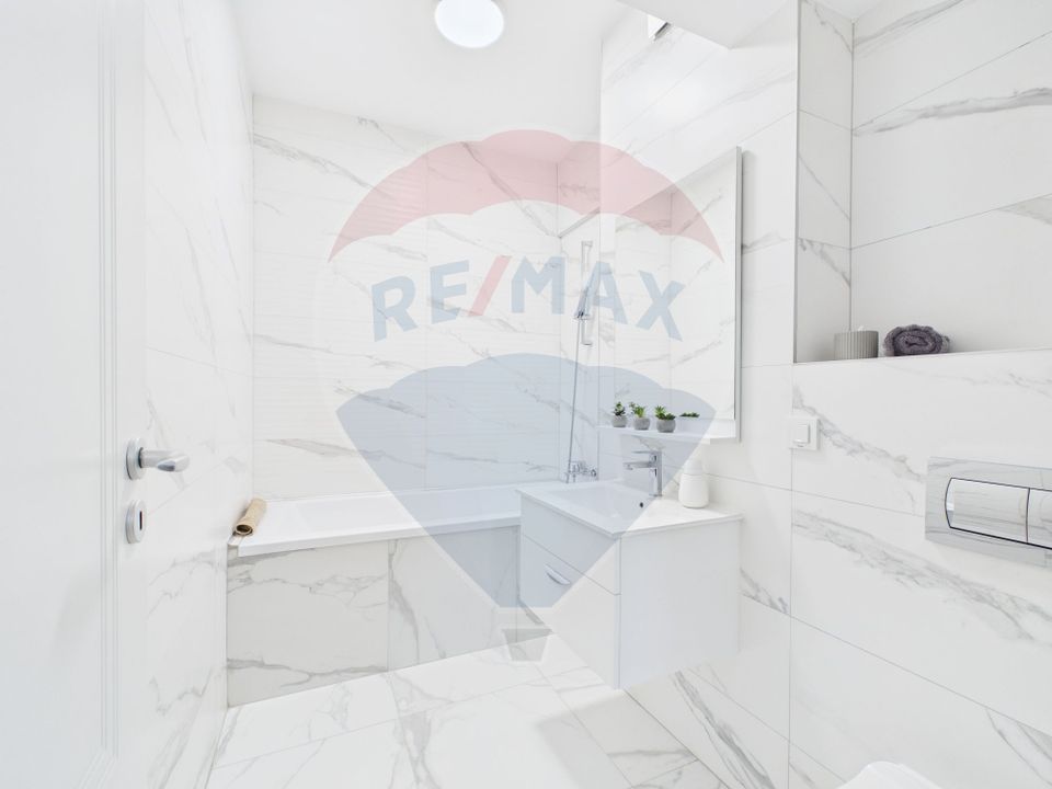 Apartament utilat complet, prima inchirere, cu terasa de 25 mp