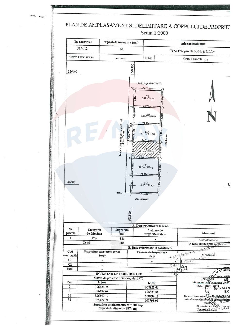 Vanzare teren intravilan parcelat, in Branesti langa - Autostrada A2
