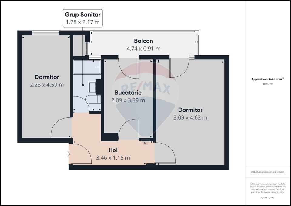 REZERVAT! Apartament 2 camere, Astra, decomandat, etaj 3