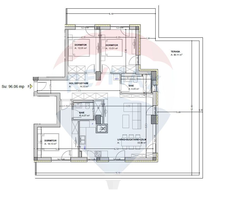 Penthouse cu 4 camere, Capitolis Residence