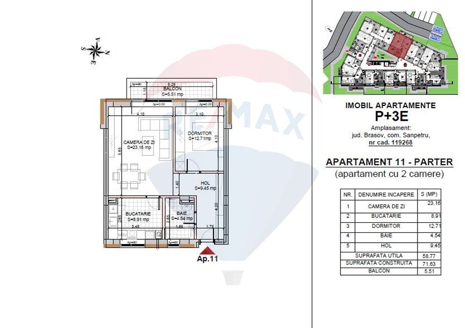 1 room Apartment for sale, Tractorul area