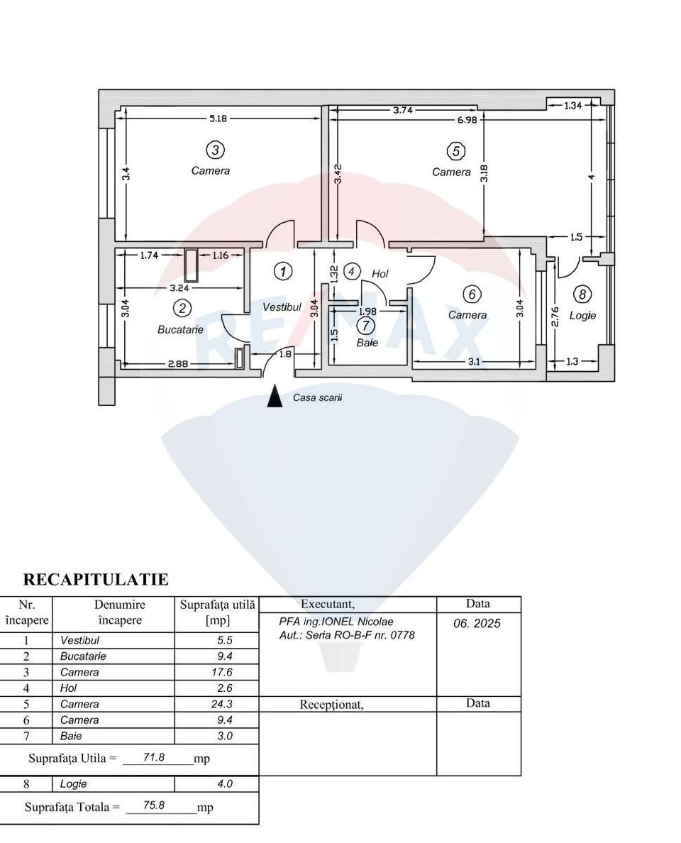 3 room Apartment for sale, Titan area
