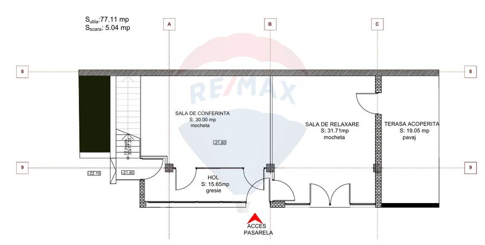 Spațiu de birouri de 167mp de închiriat în zona Gruia