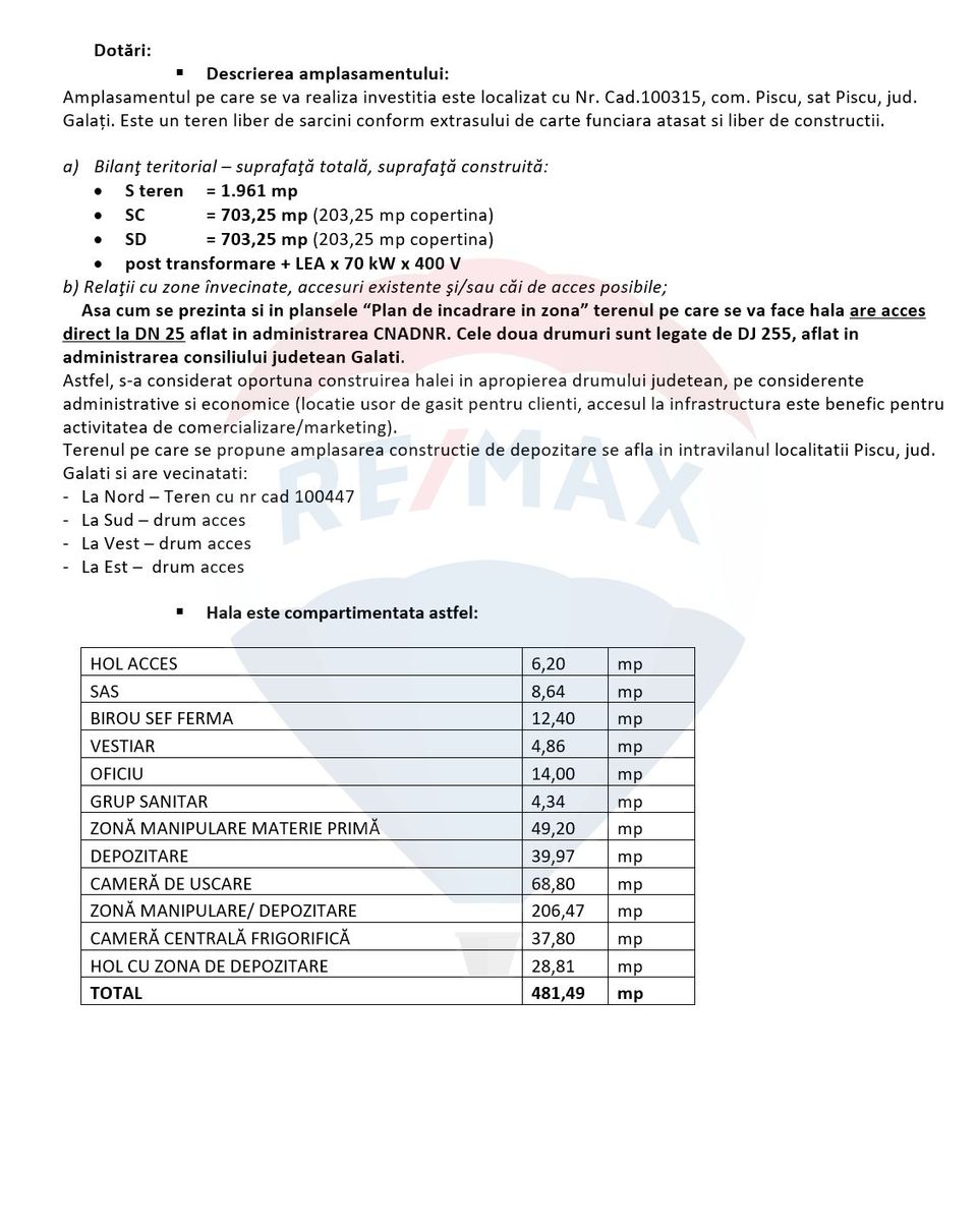 Teren agricol 13,1 ha + Hală 700 mp + Utilaje Agricole - Piscu, Galati