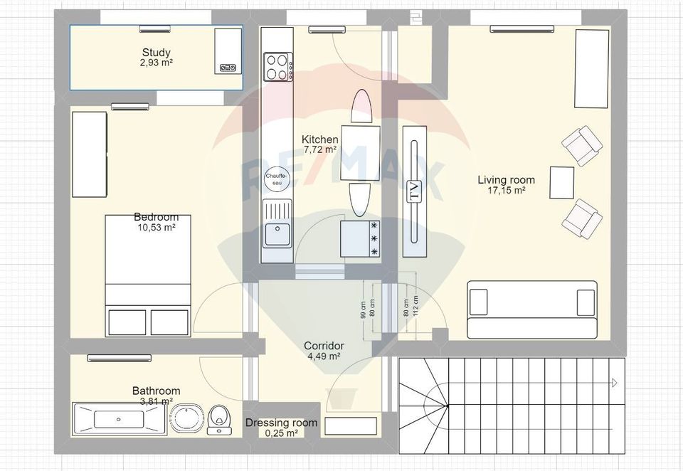 Apartament de inchiriat decomandat 2 camere etaj 1 in zona Strand