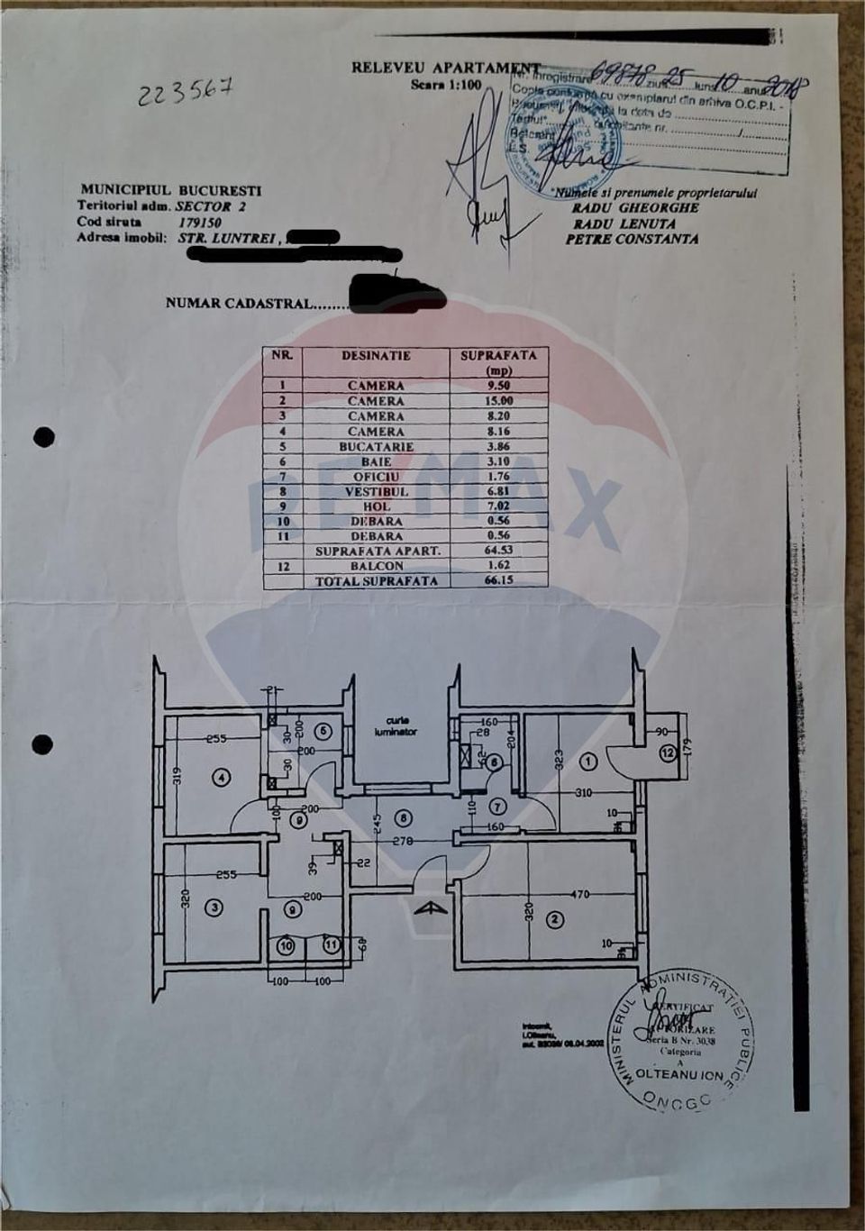 3-room apartment for sale in Tei area
