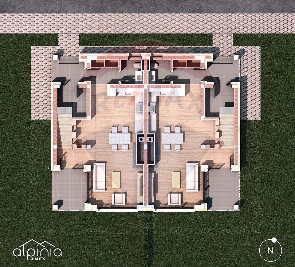 Teren 1600 mp cu proiect & autorizație, Chalet Duplex Râșnov Glăjerie