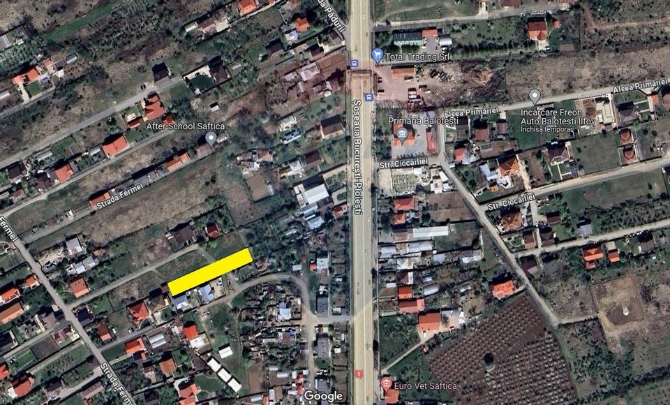 Land for sale Saftica, DN1 | Balotesti City Hall