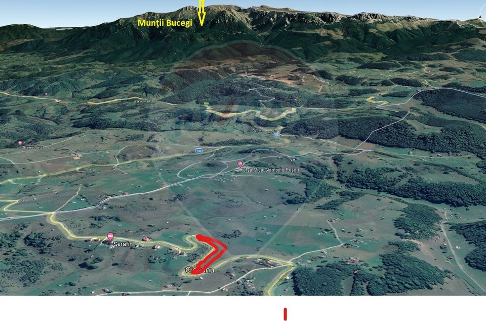 Teren intravilan, 8244 mp, Sat Ciocanu (com Dâmbovicioara)