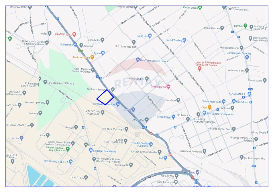 Teren 10 444mp de vânzare, dezvoltare economică,  Strada Matei Corvin