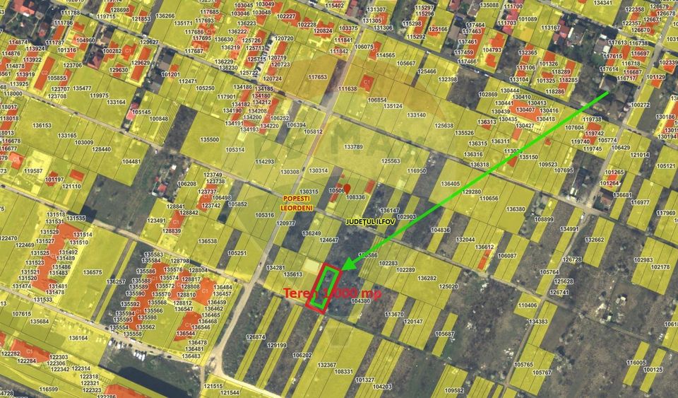 Teren 1000 mp de vanzare in Popesti-Leordeni / Strada Echinoctiului