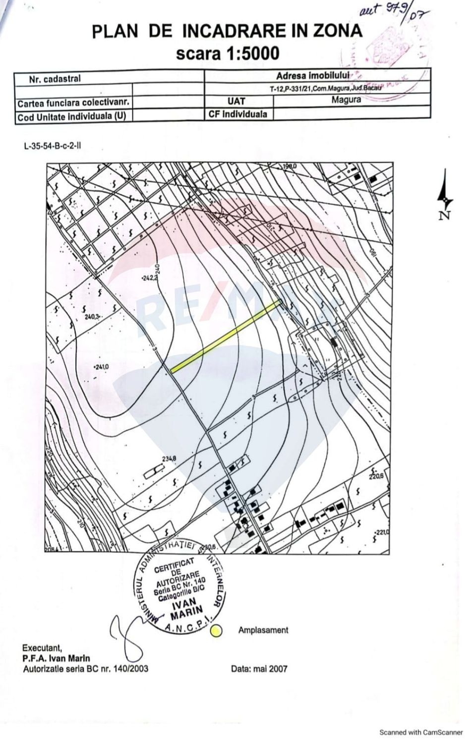 Teren in Magura/Bacau de vanzare