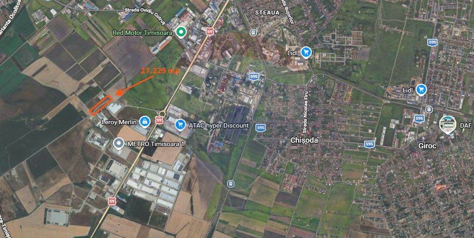 Teren parcelat 27.299mp Timisoara / Zona Sagului