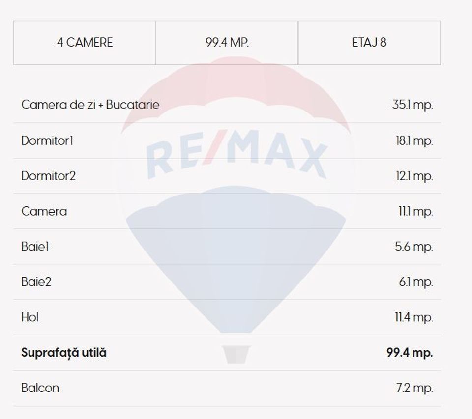 Apartament 4 camere de vanzare, 99 mp Cluj-Napoca Bloc Nou