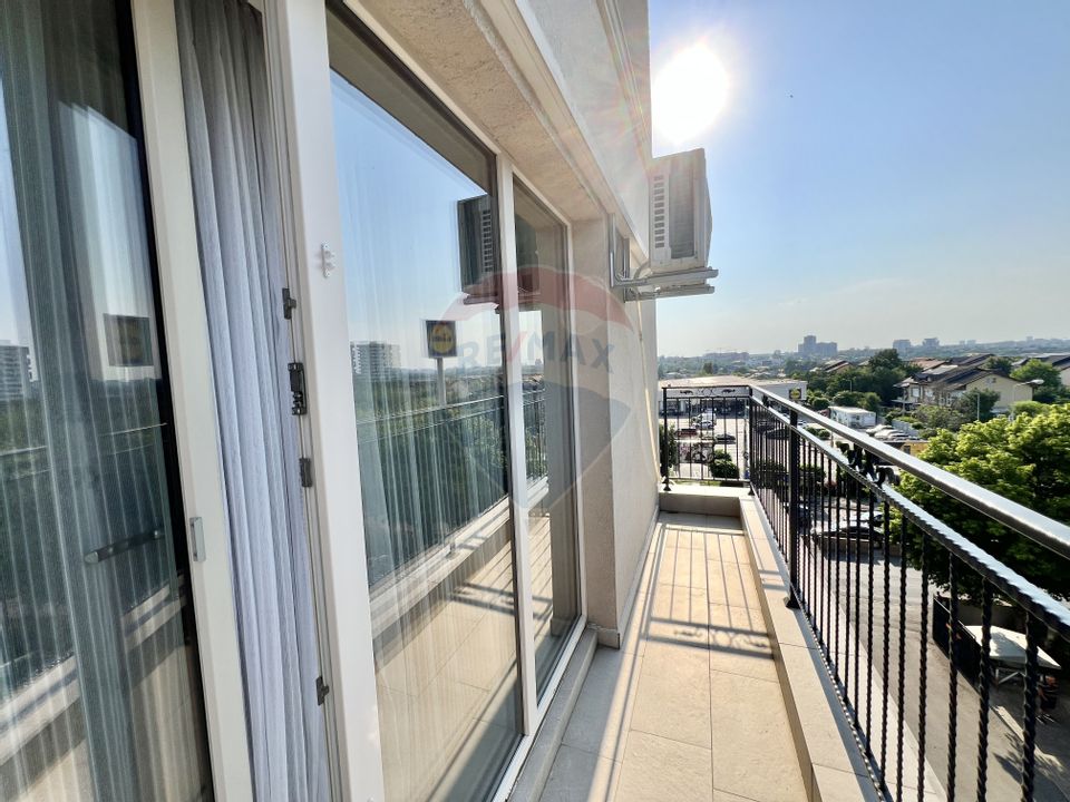 3 camere decomandat, bloc nou. Terasă 8.8 mp  Mobilat & loc de parcare