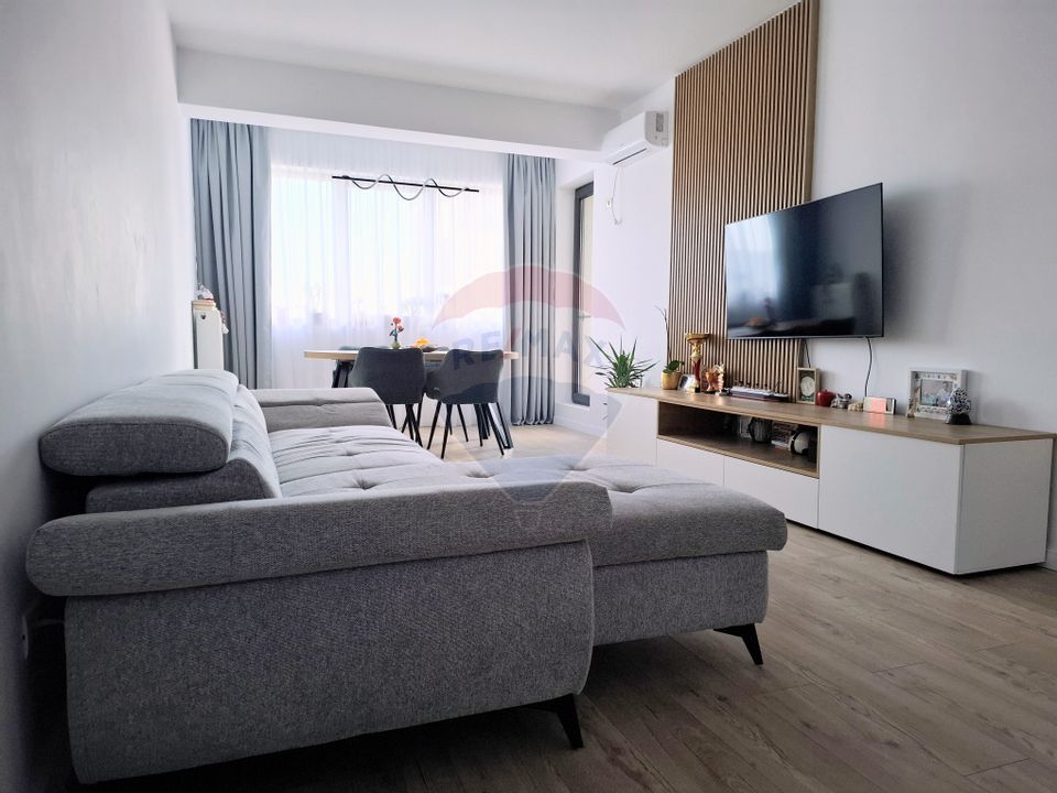 Apartament modern 3 camere, 90 mp, mobilat complet, terasă 10 mp