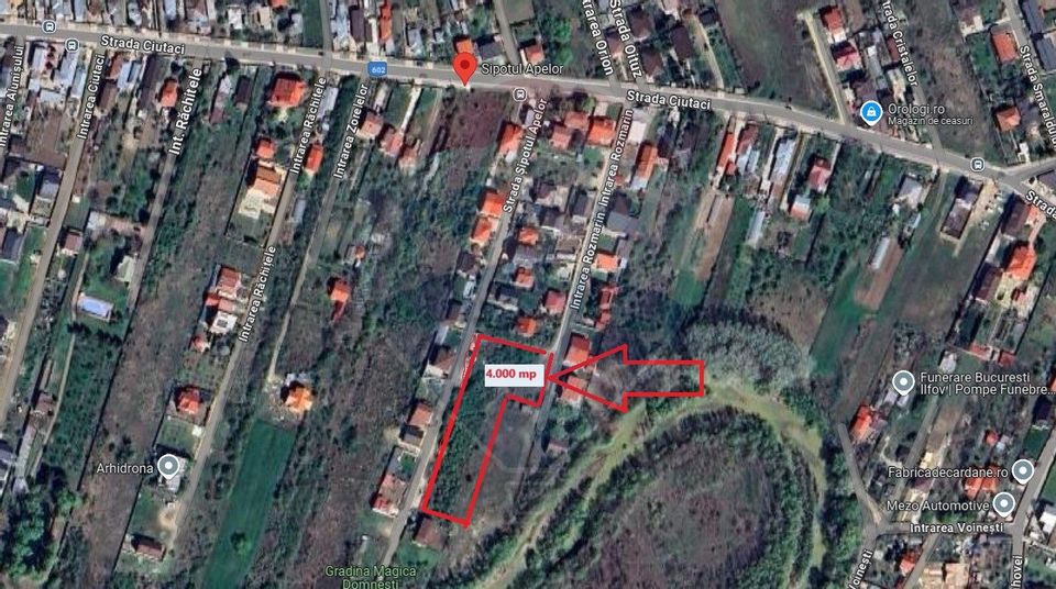 Land for sale 600sqm Sipotul apelor Street Domnesti Ciutaci