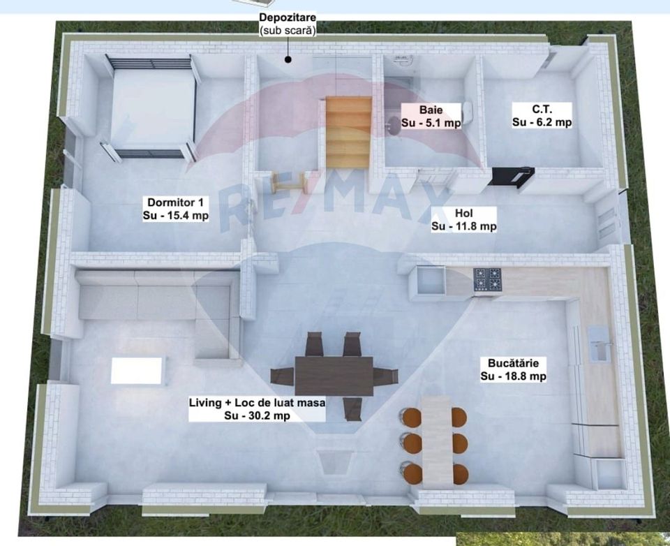 Casă / Vilă la rosu cu 6 camere de vanzare/ zona Sacele