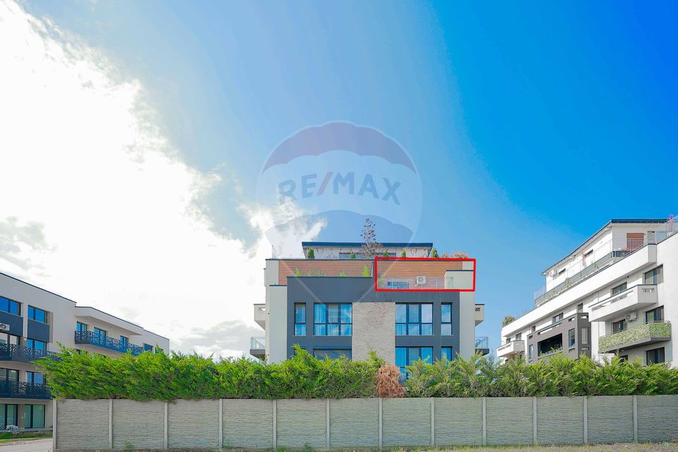 Apartament cu 2 camere, balcon, terasă de 21mp, de vânzare, Sântandrei