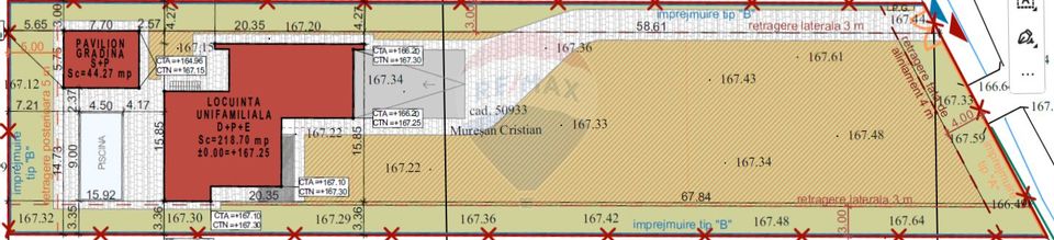 Teren de vanzare cu proiect de casa si piscina Săcălășeni