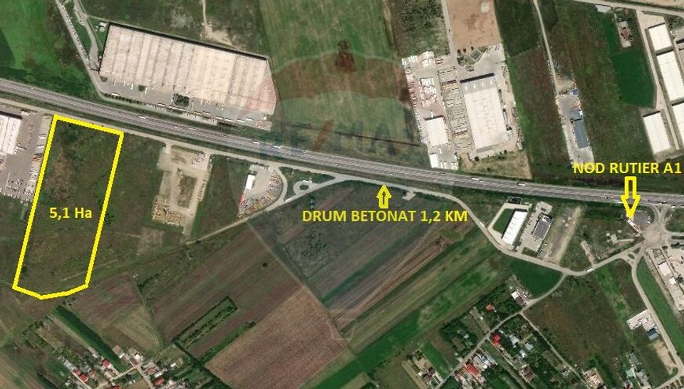 Land 51,100sqm Bolintin-Deal / Autostrada A1
