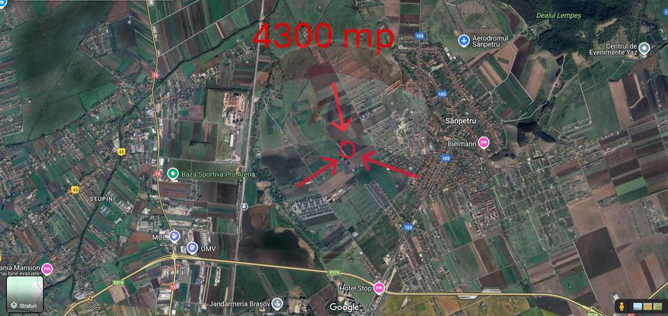 Teren de vanzare 4,300mp Sanpetru / Strada George cosbuc