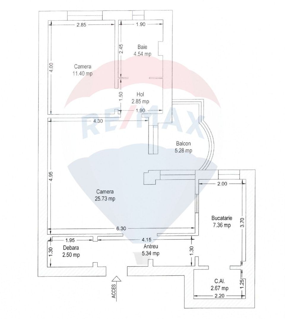 Apartament cu 2 camere de vânzare pe cal.  Aurel Vlaicu