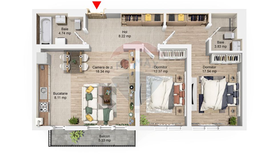 Mountain View Residence, apartament 3 camere si loc de parcare