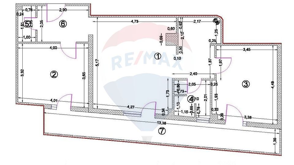 Apartament cu 3 camere de vanzare in zona Damaroaia - Petrom City