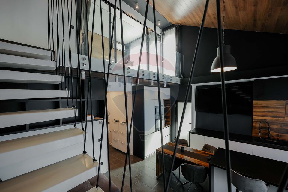 Loft penthouse, 3 rooms, on two levels, with terraces of 108 sqm