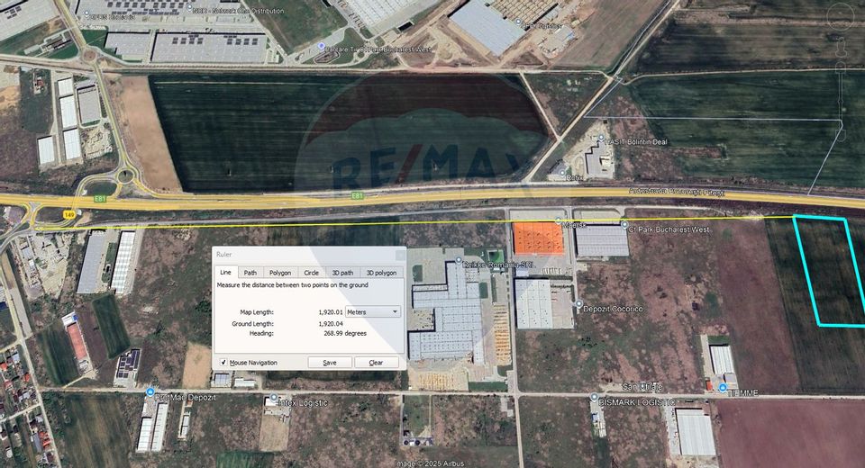 Teren intravilan 4 ha, pentru logistică sau depozitare – acces A1/A0