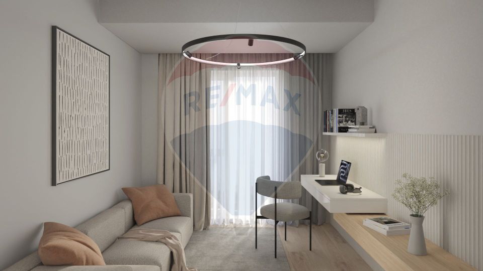 Aviatiei | Pipera | Henri Coanda 2 cam+birou zona aerisita, bloc nou