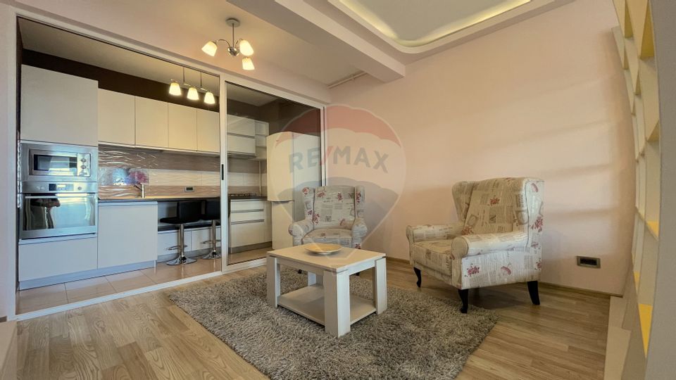 Apartament modern cu 1 camere de închiriat, cu loc de parcare, Coresi