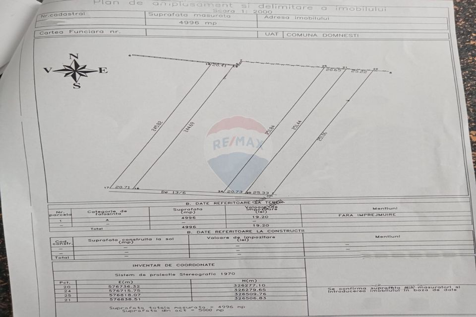 Land for sale, near A1, 5000 sqm, investment opportunity