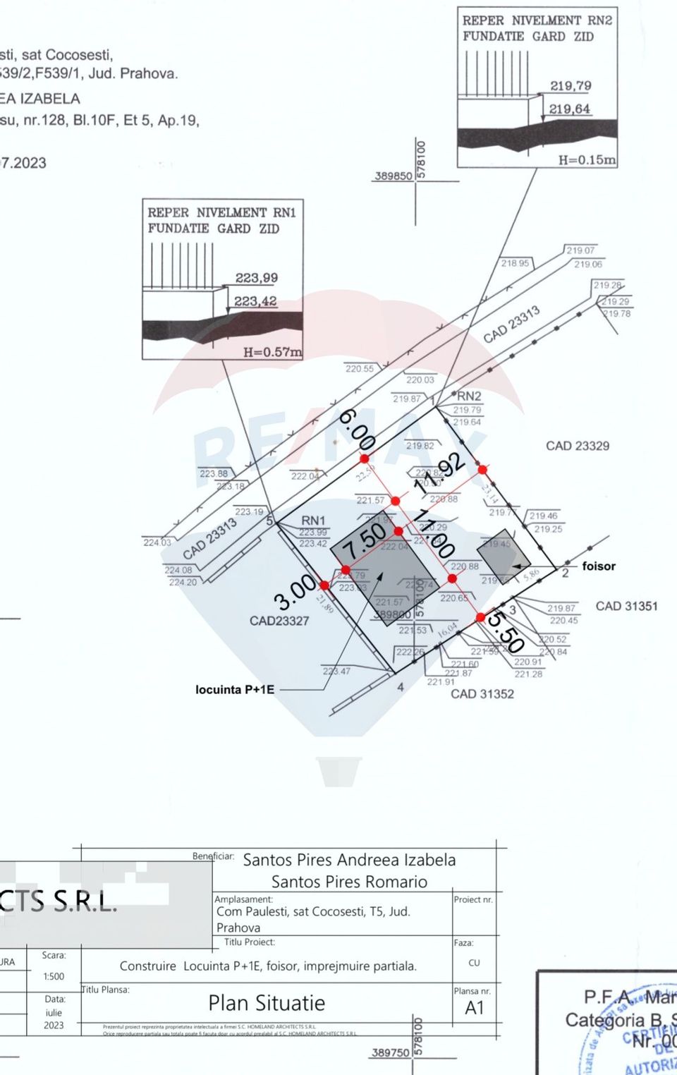 Land 500sqm Cocosesti / Aleea Nucilor