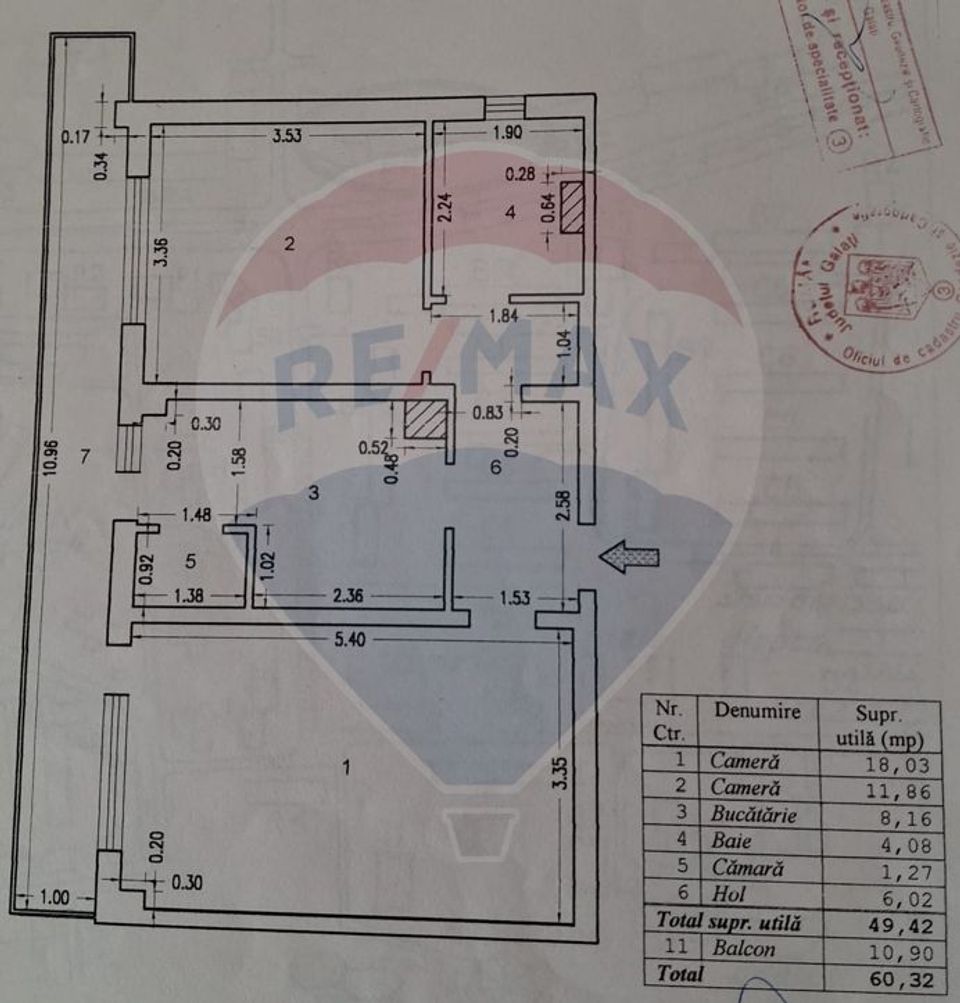 Apartament cu 2 camere de vânzare în zona Mazepa 1