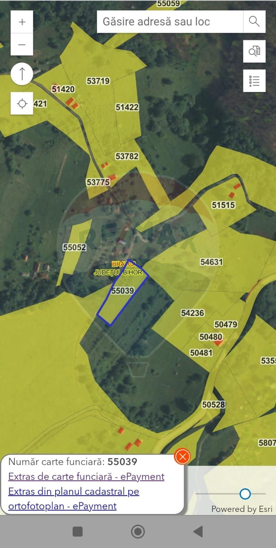 Teren intravilan constructii 3082 mp Damis Bratca drum DJ 764D