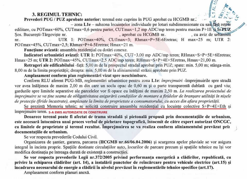 Teren Autorizatie Construire 92 ap Bucurestii Noi Straulesti 5000 mp