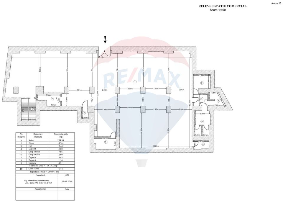 288sq.m Commercial Space for rent, P-ta Universitatii area