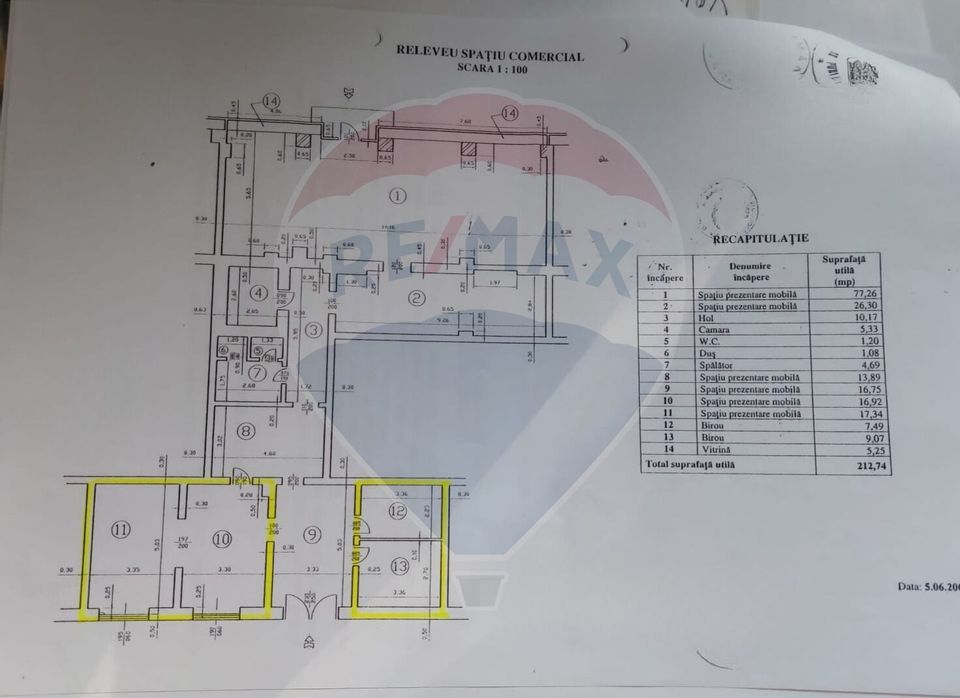 Street commercial space 212sqm for rent in Pantelimon area