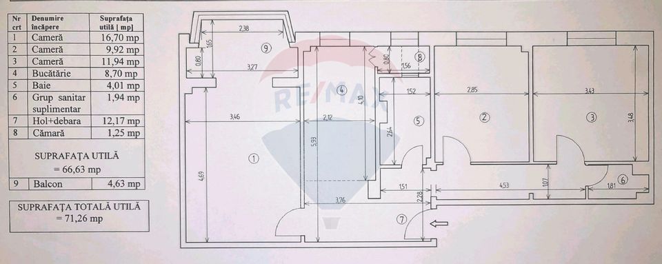 COMISION 0% Apartament 3 camere decomandat, zona Aurel Vlaicu