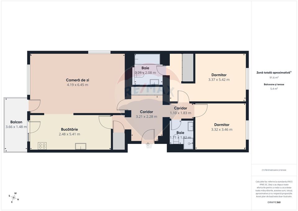 3 room Apartment for rent, Lacul Tei area