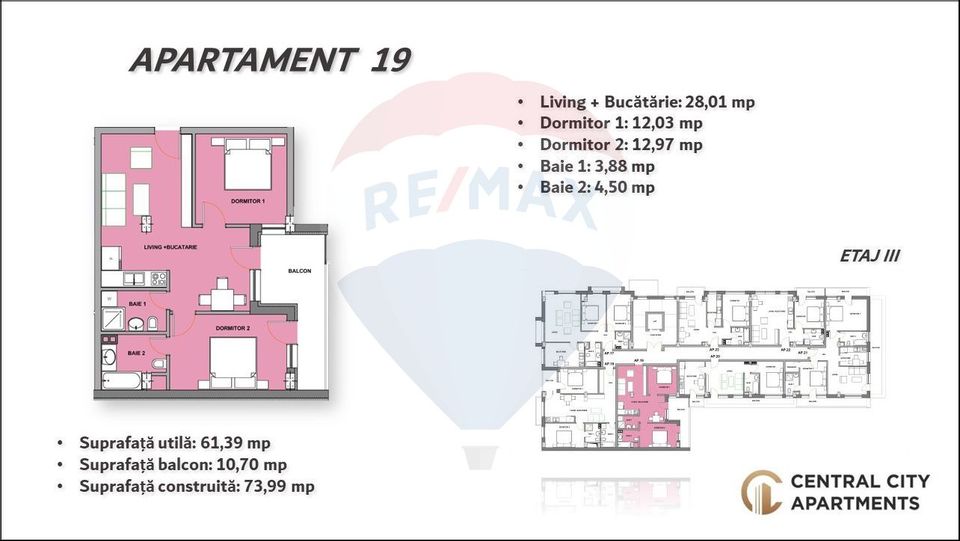 3 room Apartment for sale, Central area