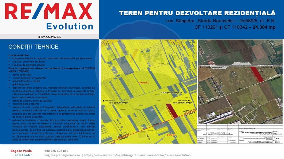 Land 24,348sqm Sanpetru / Strada Narciselor