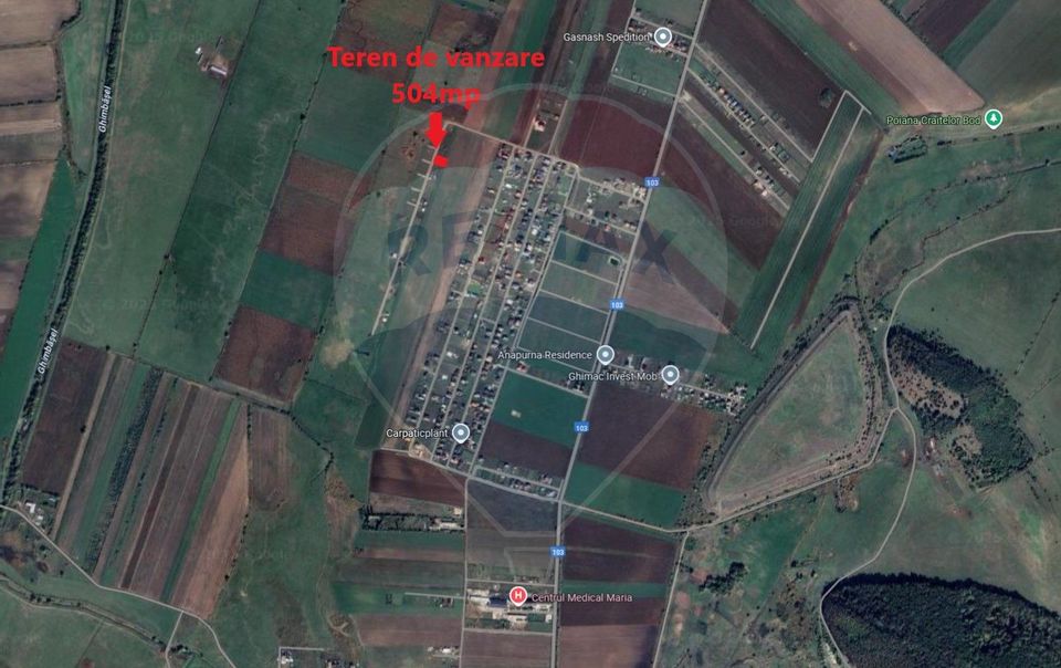 Lot de casa intrare Bod, Strada Serban Cantacuzino, 504mp